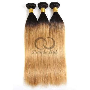Quality #T1B/27 Straight Remy Human Hair Bundles Sew In Weave Bundles Brazilian Bundle Deals wholesale