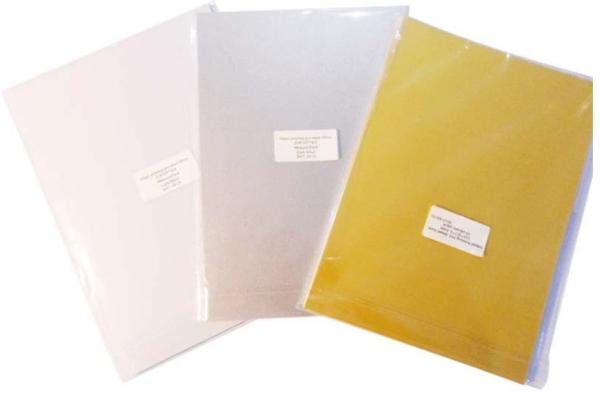 A4 A3 0.15mm 0.30MM Transparent/ white /golden/ silver Inkjet PVC printable