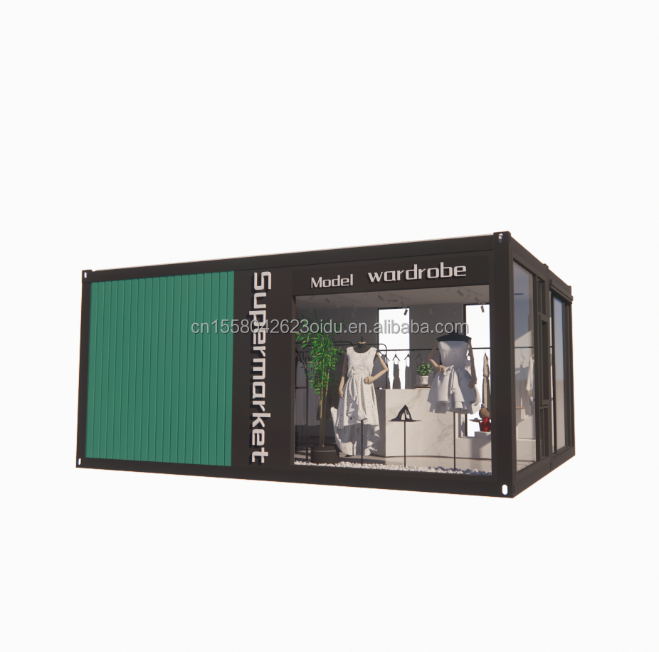 Collapsible Combination Living Wooden House for Shop Customized Color Steel Frame Galvanized Steel Bending 180g