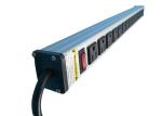 15 Way Receptacle Horizontal Multi Outlet Power Strip UL Approved With Surge