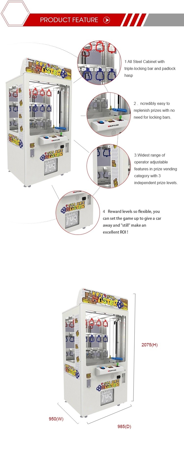 Electric Amusement Children Gift Vending Machine For Supermarket