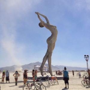 Quality 500cm Height Large Stainless Steel Sculpture Dancing Lady Customized wholesale