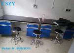 C-Frame Wood Steel Chemical Laboratory Wall Bench With Epoxy Resin Top