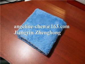 Quality microfiber edgeless stitchless plush cleaning towels wholesale