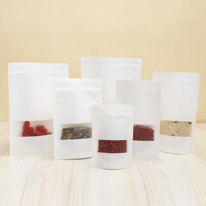 Quality White BPA Free Cpp Resealable 90g Kraft Paper Pouches wholesale