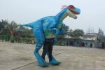 Adults Workers Realistic Raptor Costume Sunproof Colorized Lifelike Blue Color