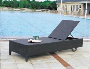 Quality hotel garden sun lounger rattan chaise lounge wholesale