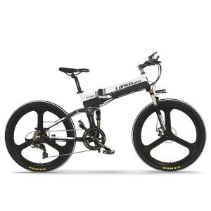 Quality 26 Inch Lankeleisi Folding Electric Mountain Bike With 400W 10AH L G Battery wholesale