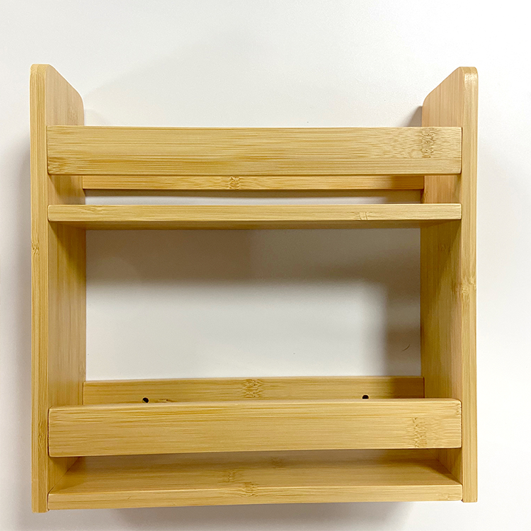 28x28x8cm Bamboo Spice Holder Tray for In-drawer Kitchen Cabinet 3-tier Organization
