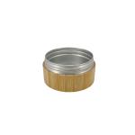 All Bamboo And Metal Aluminum Cans Portable Cream Jars Cosmetic Packaging