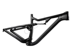 Quality 26 Inch Carbon Fat Bike Frame , Black Fat Tire Bike Frame 120 Mm Wheel Travel wholesale
