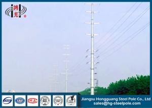 Quality Customized Steel Transmission Poles , Octagon Steel Tubing Galvanized Steel Pole wholesale