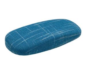 Quality Fabric Wrapped Clamshell Glasses Case , Custom Logo Glasses Case wholesale
