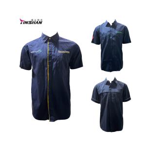Quality Black Work Shirts Polyester Uniform Cotton Workwear with Generous Abrasion Resistance wholesale