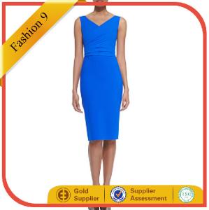 Quality Sleeveless Draped-Bodice Cocktail Dress wholesale