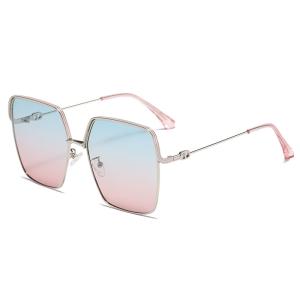 Quality Women'S Metal Frame Sunglasses Polygonal Driving UV Blocking TAC Lens wholesale