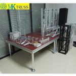 18mm Plywood or Tempered Glass Top Aluminum Outdoor Mobile Event Stages for