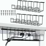 Organize Your Cables Like a Pro Cable Management Tray for Under Desk Cable