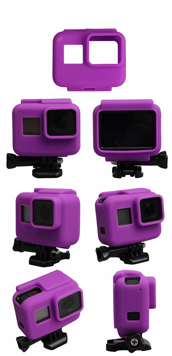 TPU Material Sports Camera Accessories CNC Blue Aluminum Housing Case