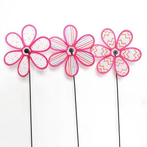 Quality Spring seasonal windmill yard stake dots and stripes wholesale