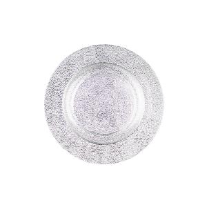 Quality Hot selling High Quality Silver Decoration Glass Charger Plate for Dinnerware wholesale
