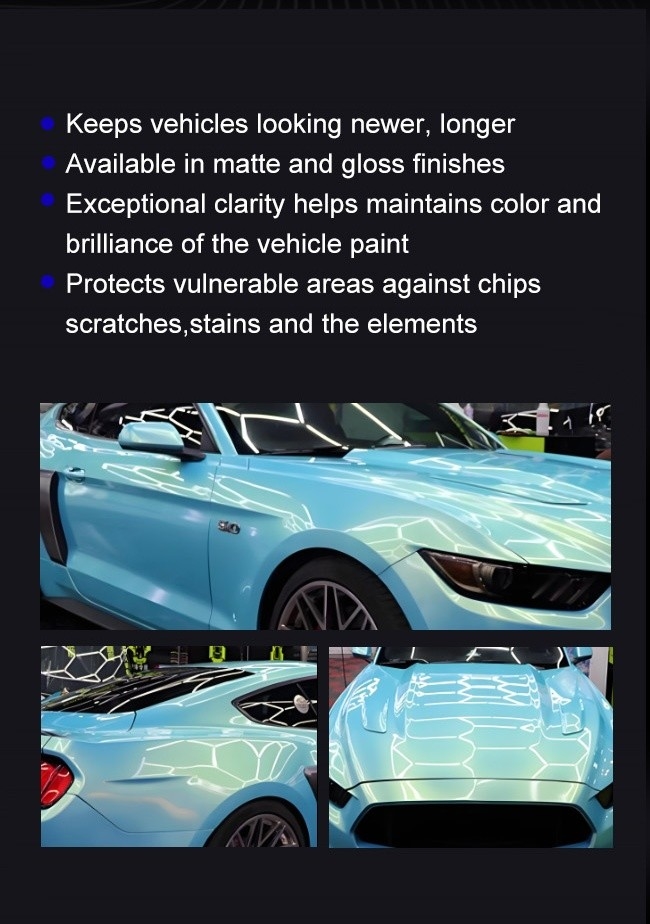 Vibrant TPU PPF Film With Glossy/Matte Finish For Vehicle Paint Protection