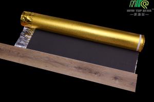 Quality EVA Acoustic Laminate Flooring Underlayment 110kg/M3 Golden Foil 3mm ISO wholesale