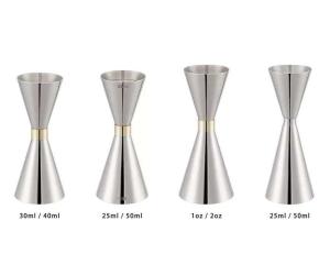 Quality OEM ODM Stainless Steel Barware Double Cocktail Jigger Measuring Cup wholesale