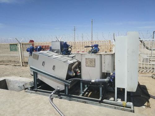 Carbon Steel Sludge Dewatering Machine , 0.3Kw Multi Disc Screw Press