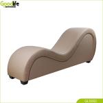 OEM Ergonomic Curved Sex Couch Solid Wood Frame 17 Inch MDF Painting