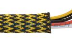 Black Expandable Braided Electrical Wire Wrap PET Sleeving For Cable Harness