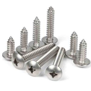 Quality SS304 316 Truss Pan Mushroom Umbrella Head Cross Wood Self Tapping Screw wholesale