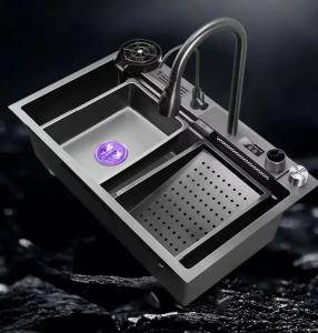 Quality 304 Stainless Steel Utility Sink Digital Waterfall Kitchen Sink wholesale