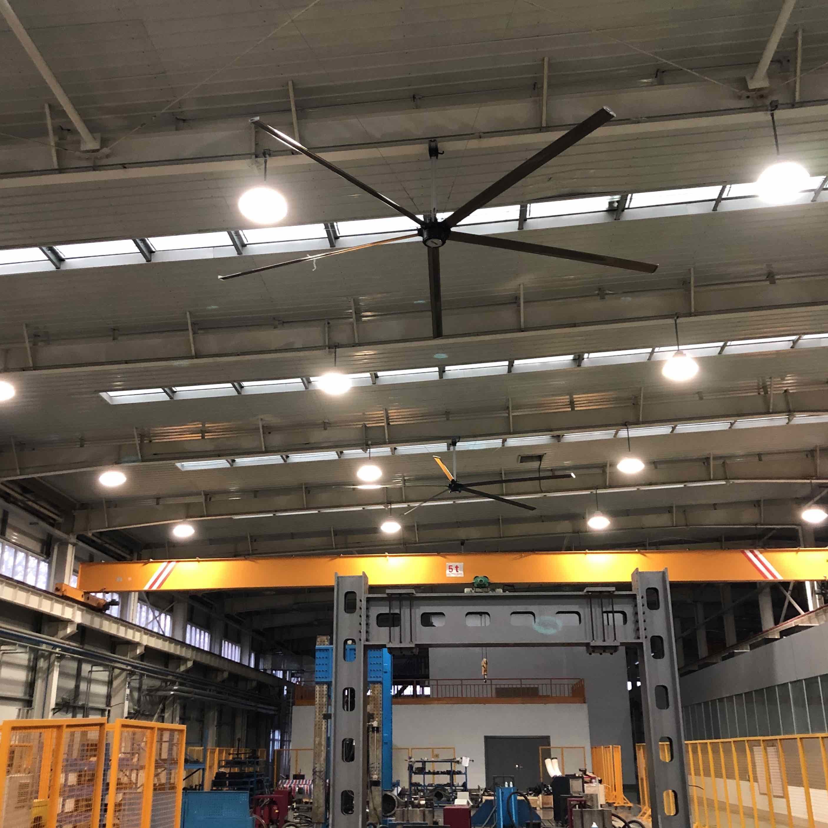 4.3m 0.7kw Gearless HVLS High Volume Low Speed Ceiling Fans Residential