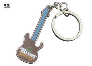 Quality Travel Items Guitar Shape PVC Key Ring Attachment Decoration Usage wholesale