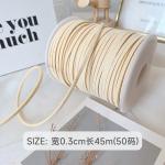 3mm Suede Leather Velvet Ribbon ISO9001 Blue Velvet Ribbon Wired