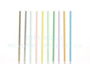 Quality Food Safe Rainbow Striped Paper Straws Thin 0.24 Inches Outer Diameter wholesale
