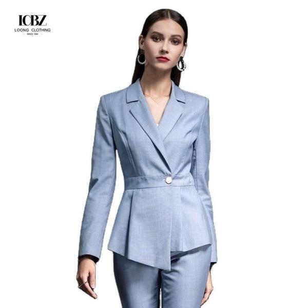 2021 Autumn Formal Occasions V-neck Business Suits for Women Slim Professional