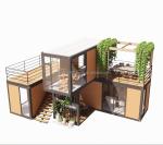 Modular Prefabricated Houses Made of Galvanized Steel Square Tubes for Office