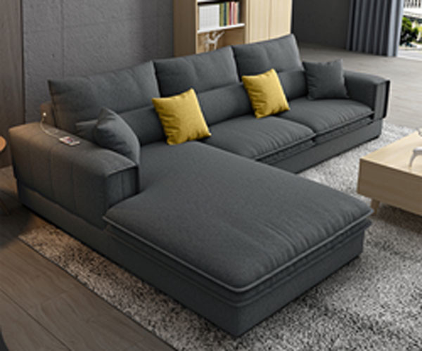 Nordic Furniture Living Room Sectional Sofa Fabric Corner Lounge L Shaped