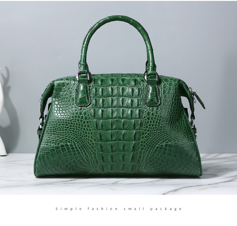 Genuine Crocodile Skin Lady Purse Authentic Real Alligator Leather Female Handbag Long Strap Women's Large Shoulder Bag