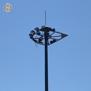 Quality Hot Dip Galvanized Flood Light Poles 60FT 65FT 70FT Dodecagon Fixed Type wholesale