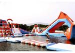 0.6 - 0.9mm PVC Inflatable Floating Water Park With Printing Logo