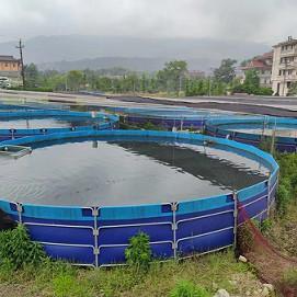 Quality Outdoor Galvanized Steel Pipe PVC Fish Pond Breeding Circular Water Pool For Family Farms wholesale