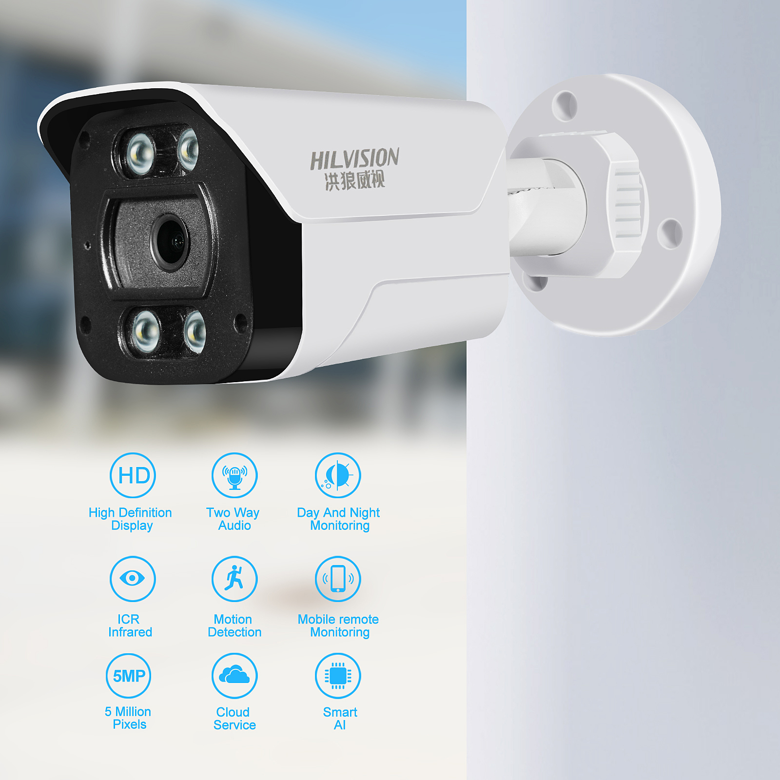 WIFI Connectivity Bullet CCTV Security Smart Network Camera for Indoor and Outdoor