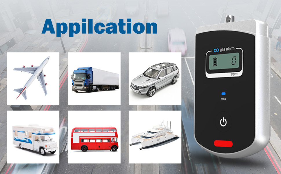 Electrochemical Vehicle Travel CO Monitor Smoke Carbon Monoxide Detector For Driver