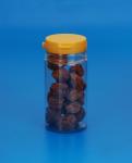 Yellow Lid Mini Screw Top Jars , Airtight Plastic Food Storage Jars