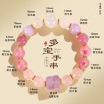 Crystal Gemstones Bracelet,Anxiety Stress Relief Bracelet Handmade Purple