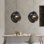 Nordic Handmade Wabi Sabi Restaurant LED Chandelier Japan Style Indoor Black