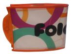 80g 4C Matt Coat Printing Shopping Bags, Non Woven Carry Bag With Orange Binding